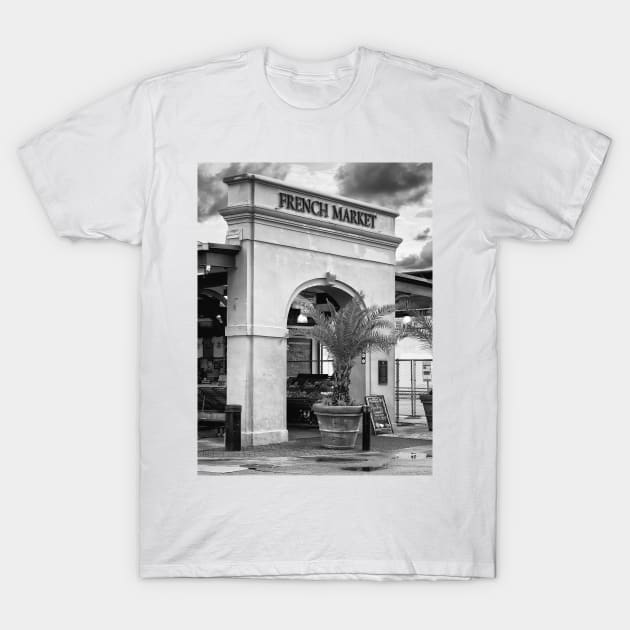 French Market, NOLA B+W T-Shirt by jforno